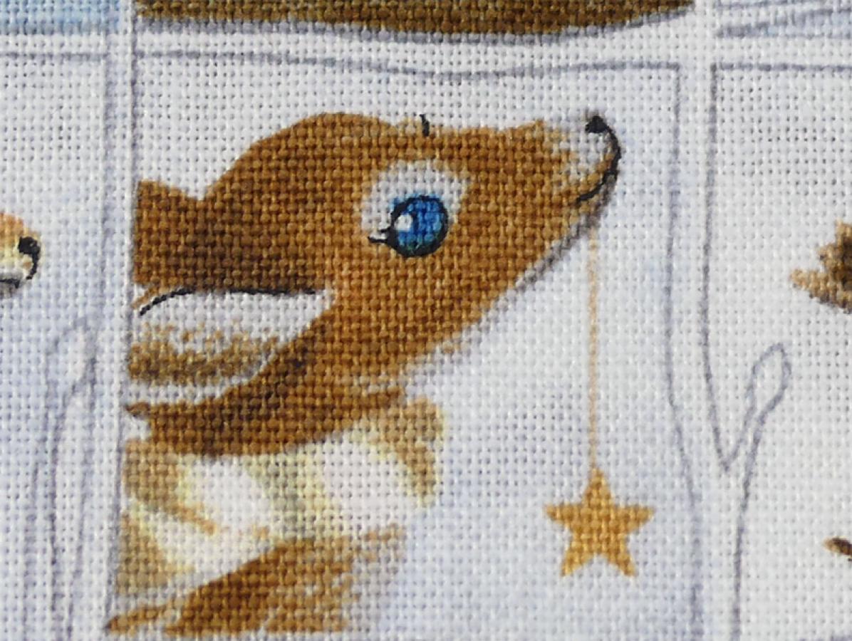 Patchworkstoff Woodland Friends mit mini Tieren einzelnens Reh